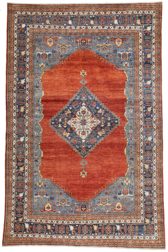 New Pakistan Hand-Knotted Antique Recreation of 19th Century Persian Bijar    9'8