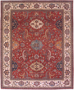 New Pakistan Hand-woven Antique Reproduction of a 19th Century Persian Sultanabad Carpet  8'1"x 10'1"
