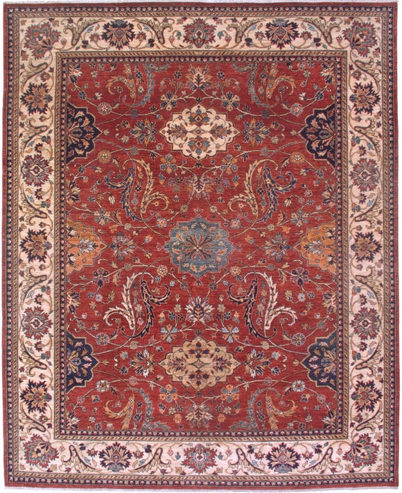 New Pakistan Hand-woven Antique Reproduction of a 19th Century Persian Sultanabad Carpet  8'1