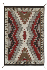 New Hand-woven Antique Reproduction of Navajo Rug   6'x9'