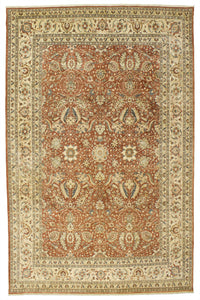 New Pakistan Hand-woven Antique Reproduction Of a 19th Century Persian Ferahan Carpet  8'x 10'7"