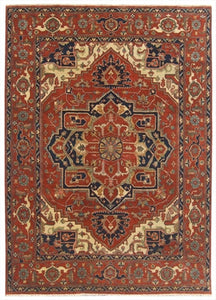 New India Hand-knotted Antique Recreation Of Persian Heriz   8'2"x 10'1"   $1,195.00
