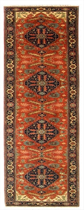 New India Hand-knotted Antique Recreation Of Persian Serapi          SOLD