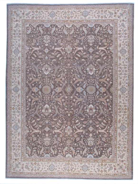 New Pakistan Hand-woven Antique Reproduction of a 19th Century Persian Tabriz Carpet  9'x 12'5