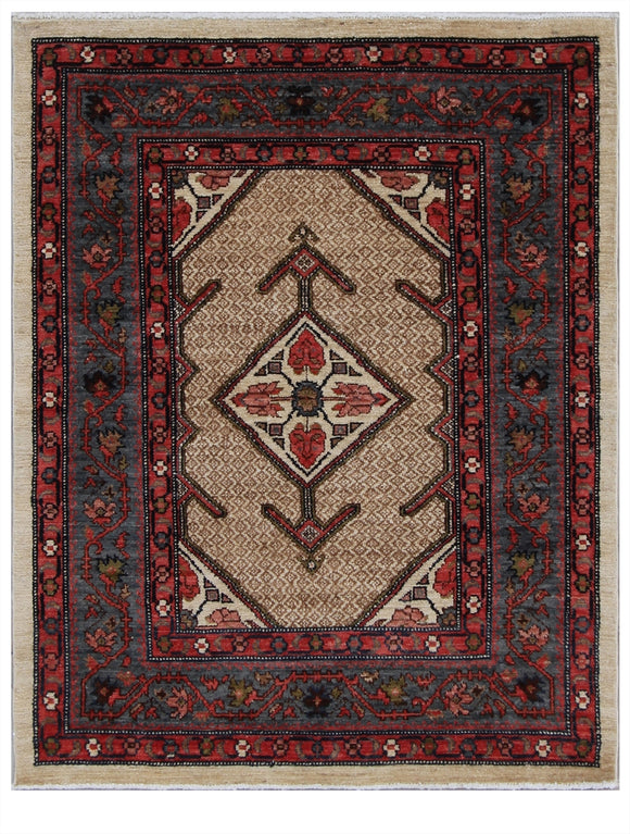 Pakistan Hand-Knotted Antique Recreation of 19th Century Persian Serab    3'6