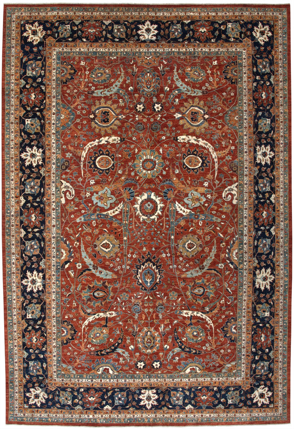New Pakistan Hand-Knotted Antique Recreation of a 17th Century Persian Masterpiece     11'10