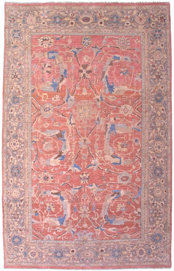 New Pakistan Hand-woven Antique Reproduction of a 19th Century Persian Sultanabad Carpet   9'6