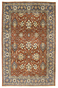 New Pakistan Hand-woven Antique Reproduction of a 19th Century Persian Carpet   7'11"x 9'9"