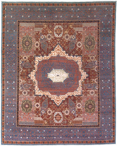 New Hand-Knotted Antique Reproduction of an Egyptian Mamluk Carpet             SOLD