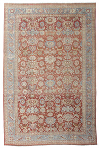 New Pakistan Hand-woven Antique Reproduction of a 19th Century Persian Sultanabad Carpet  11'3"x 18'1"
