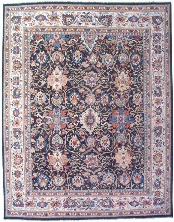 New Pakistan Hand-woven Antique Reproduction of a 19th Century Persian Sultanabad Carpet   11'8