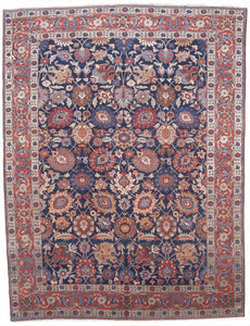 Antique Persian Tabriz Carpet          9'4"x 12'2"