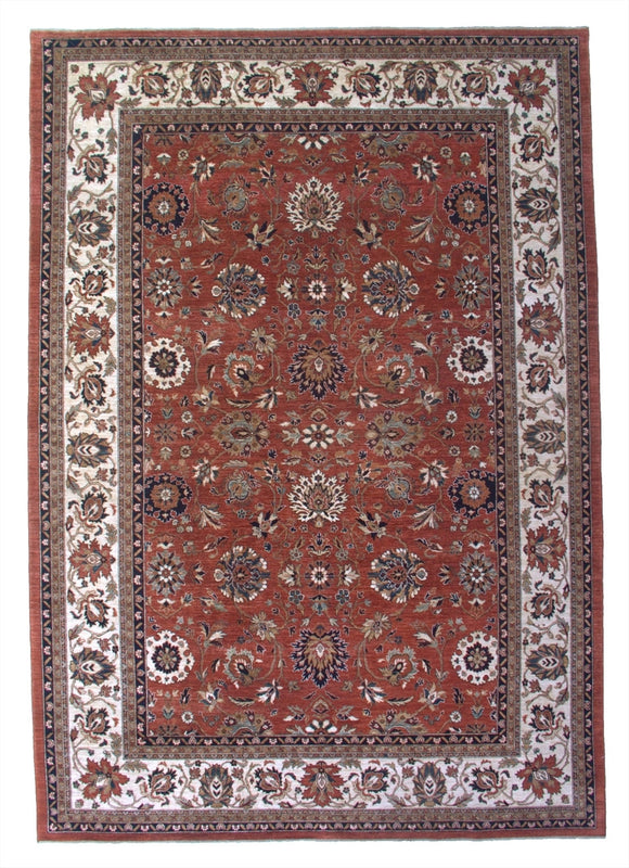 New Pakistan Hand-woven Antique Reproduction of a 19th Century Persian Carpet     9'10