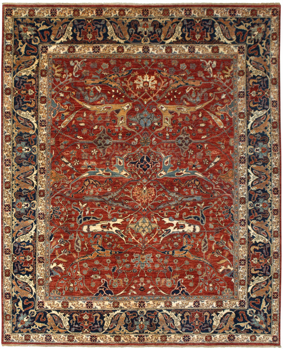 New Pakistan Hand-Knotted Antique Recreation of a 19th Century Persian Village Carpet    8'3