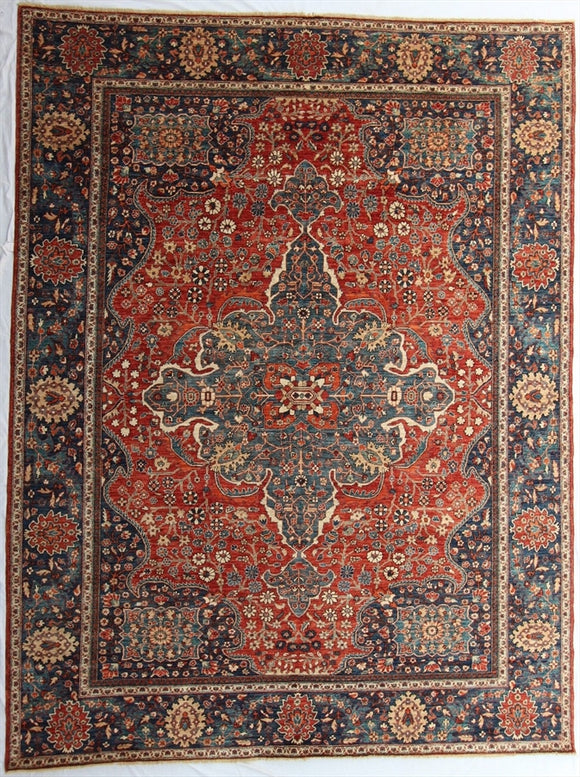 New Pakistan Hand-Knotted Antique Recreation of 19th Century Persian Ferahan   8'2