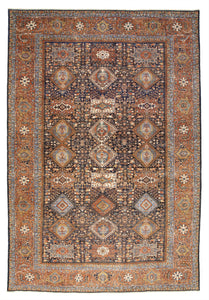 New Pakistan Hand-knotted Antique Recreation of Persian 19th Century Karajeh   11'10"x 17'4"