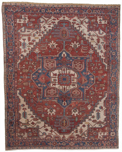 Antique Persian Serapi Carpet              9'3"x 11'9"