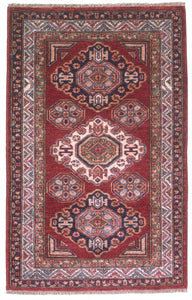 New Pakistan Hand-woven Antique Reproduction of a 19th Century Caucasian Kazak Rug    SOLD