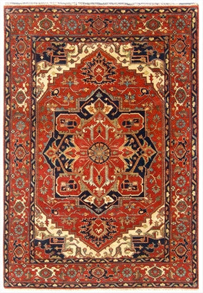 New India Hand-knotted Antique Recreation Of Persian Serapi