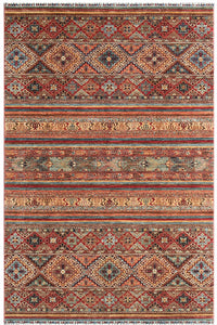 New Pakistan Hand-Knotted Antique Recreation of 19th Century Samarkand Design   6'3"x 9'6"