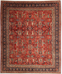 New Hand-knotted Antique Recreation from Afghanistan. 19th Century Persian Bijar Design.   9'6"x 11'2"  SOLD