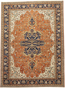 warm rust, Ferahan design, oriental rug