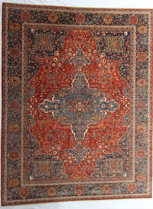 New Pakistan Hand-Knotted Antique Recreation of a 19th Century Persian Ferahan   9'3"x 11'8" SOLD