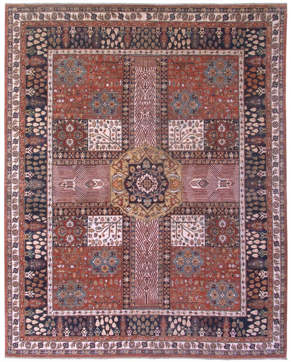 New Pakistan Hand-woven Antique Reproduction of an 18th Century Persian Garden Carpet