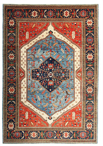 New Pakistan Hand-Knotted Antique Recreation of 19th Century Persian Rug   9'1"x 11'9"