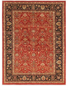 New Pakistan Hand-woven Antique Reproduction of a 19th Century Persian Carpet  9'4"x 12'3"