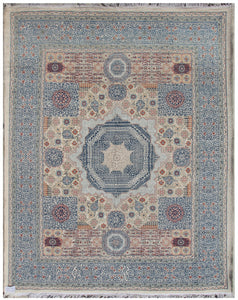 New Afghanistan Hand-Knotted Antique Recreation of 16th Century Mamluk Design     7'10"x 9'9"