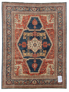 New Pakistan Hand-woven Antique Reproduction of a 19th Century Persian Serapi Carpet  10'1"x 13'8"