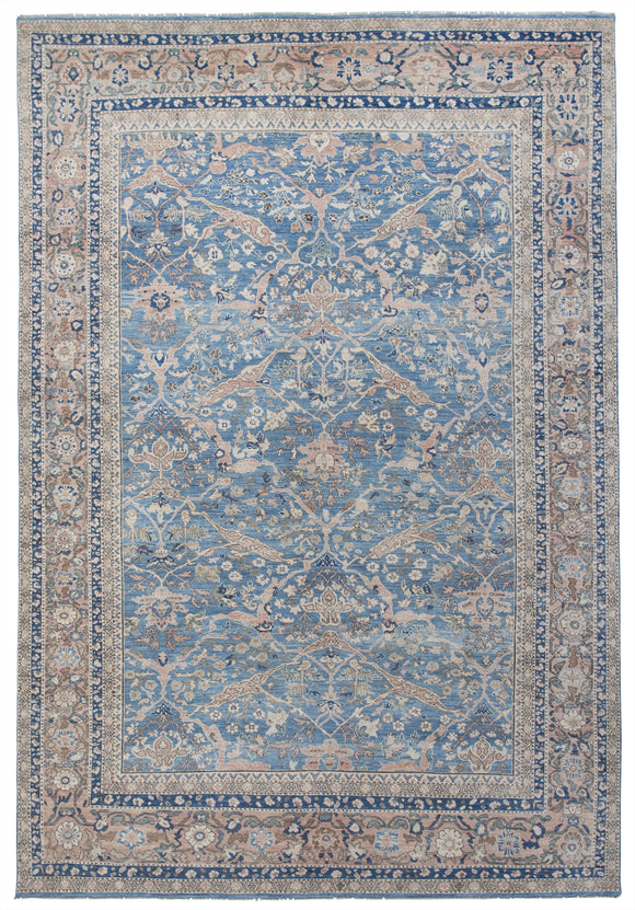 New Pakistan Hand-Knotted Antique Recreation of 19th Century Persian Sultanabad   10'5