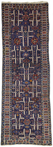 Antique Caucasian Kuba Tribal Rug Runner